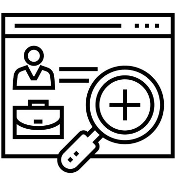 İş Web sitesi satırı vektör simgesi