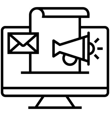 Abonelik pazarlama satırı vektör simgesi