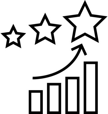 İtibar yönetimi satırı vektör simgesi