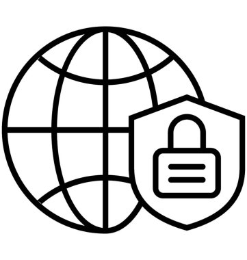 Ağ koruma satırı vektör simgesi