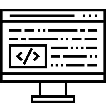 Geliştirici portföy satırı vektör simgesi