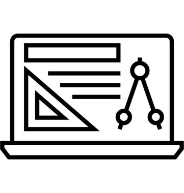 Mimar Web sitesi satırı vektör simgesi