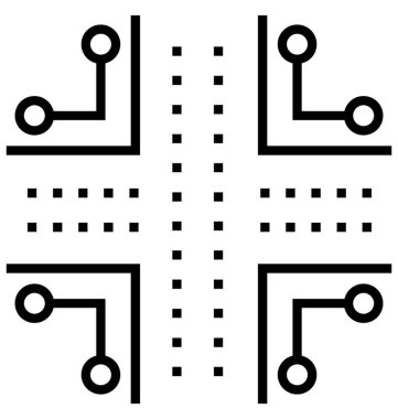 Veri altyapısı satırı vektör simgesi