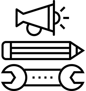 Reklam Ajansı satırı vektör simgesi