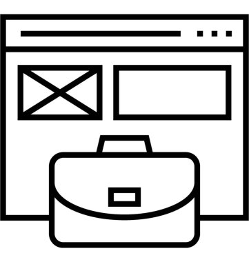 İş Web sitesi satırı vektör simgesi