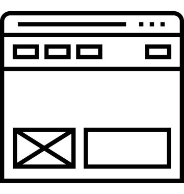 Yapışkan menü satırı vektör simgesi