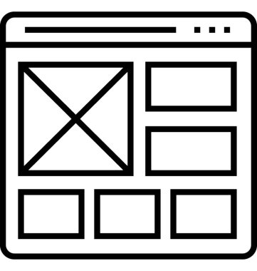 Zaman çizelgesi düzeni satırı vektör simgesi