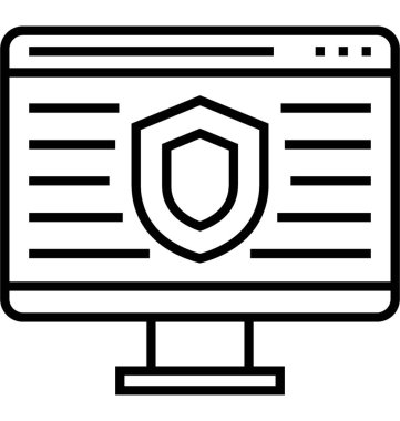 Virüsten koruma korumalı satırı vektör simgesi