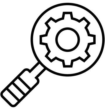 Arama motoru optimizasyon çizgisi vektör simgesi