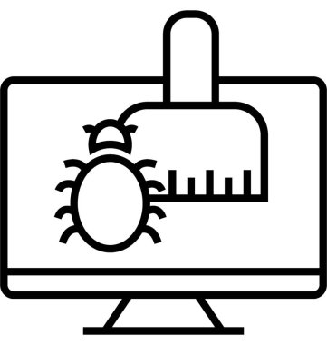 Ağ Malware Cleaner satırı vektör simgesi