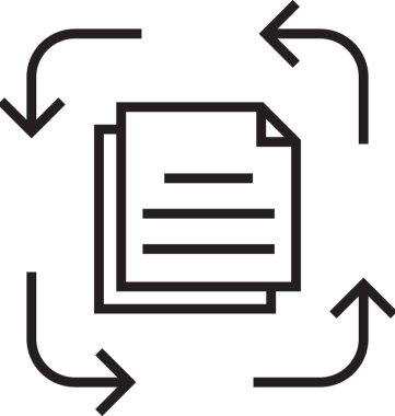 Dosya Exchange satırı vektör simgesi