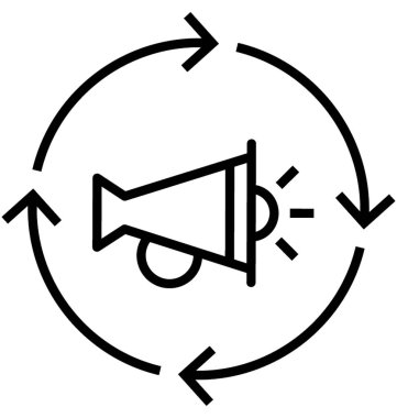 Pazarlama Otomasyonu satırı vektör simgesi