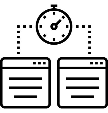 Yük test satırı vektör simgesi