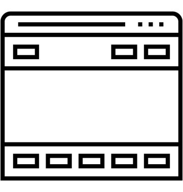 Yapışkan altbilgi satırı vektör simgesi