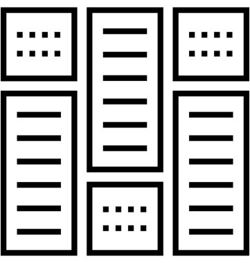 Duvar kılavuz satırı vektör simgesi
