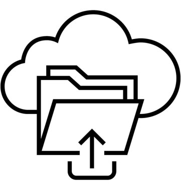 Dosyaları satırı vektör simgesi yükle