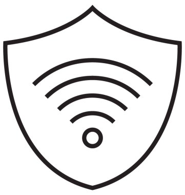 Ağ satırı vektör simgesi korumalı