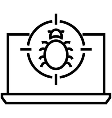 Malware kaldırma satırı vektör simgesi