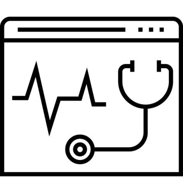 Tıbbi Web sayfası satırı vektör simgesi