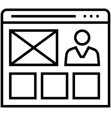 Portföy Web sayfası satırı vektör simgesi