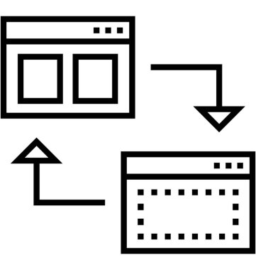 Tel çerçeve tasarım çizgi vektör simgesi