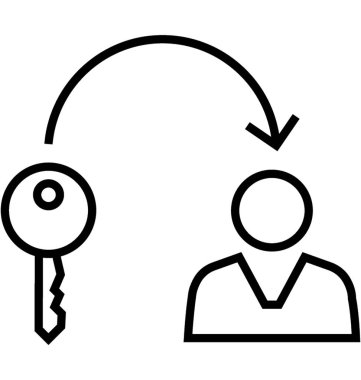 Simetrik şifreleme satırı vektör simgesi