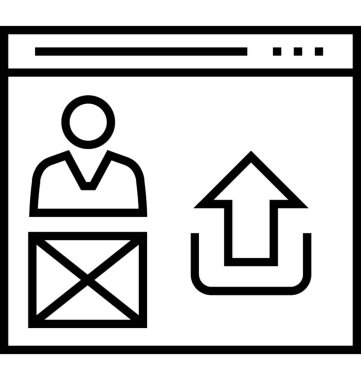 Satırı vektör simgesi oturum