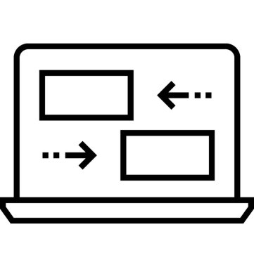 Nesne satırı vektör simgesi Hizala