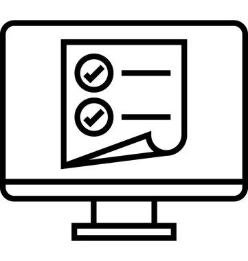 Sipariş listesi satırı vektör simgesi