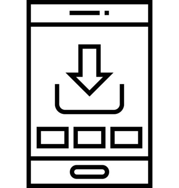 Download uygulama çizgi vektör simge