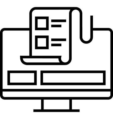 Abonelik modeli satırı vektör simgesi