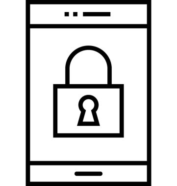 Smartphone koruma satırı vektör simgesi