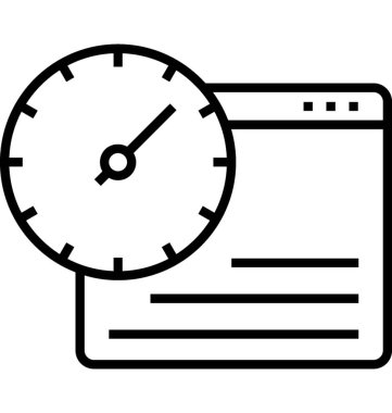 Sayfa performans satırı vektör simgesi