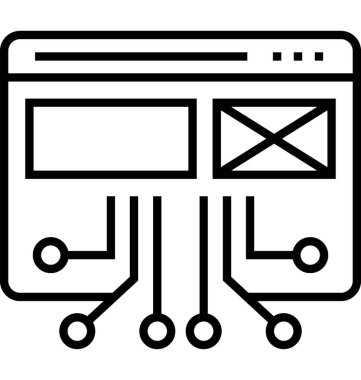 Teknoloji sitesi satırı vektör simgesi