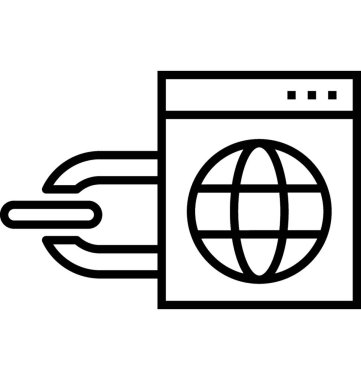 Geri bağlantıları satırı vektör simgesi