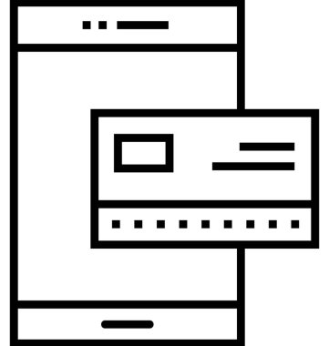 E ticaret satırı vektör simgesi