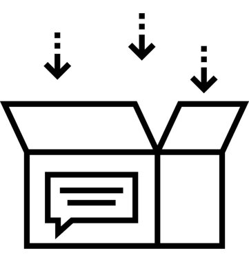 Geri bildirim satırı vektör simgesi toplama