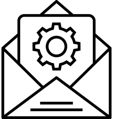 Proje ileti satır vektör simgesi