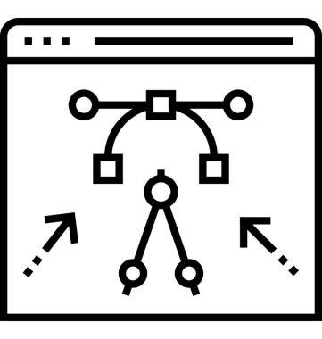 Mükemmellik modu çizgi vektör simgesi