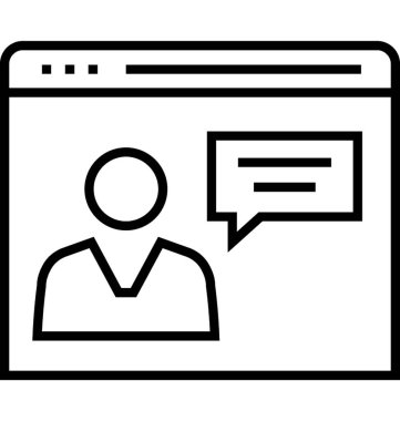 Danışmanlık hizmet satırı vektör simgesi