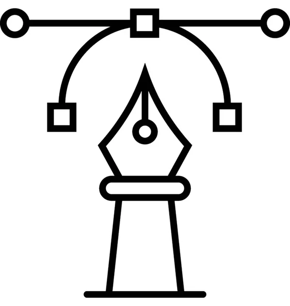 Línea Diseño Gráfico Vector Icono — Vector de stock