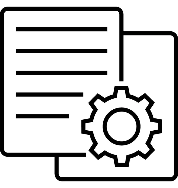 Content Management Linienvektorsymbol — Stockvektor