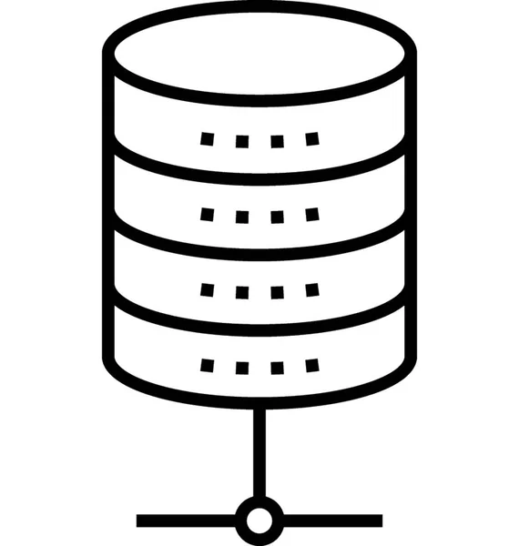 Netzwerk Datenbank Zeilenvektorsymbol — Stockvektor