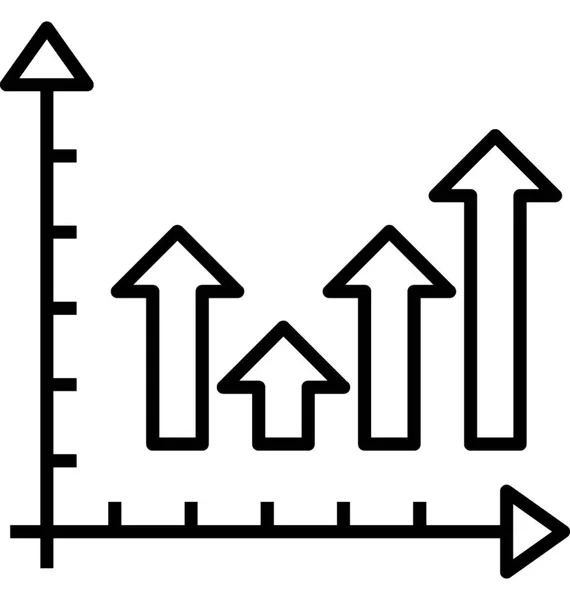 Ícone Vetor Linha Gráfica —  Vetores de Stock