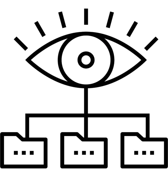 Netwerk Monitoring Lijn Vector Icon — Stockvector