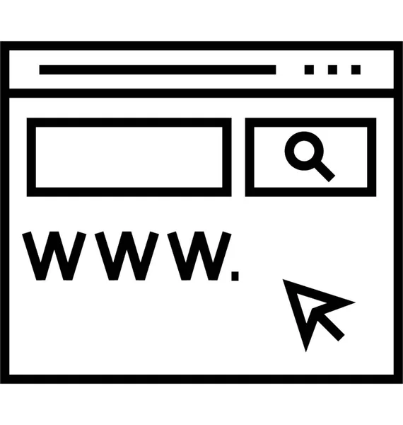 Website Url Line Vektorsymbol — Stockvektor