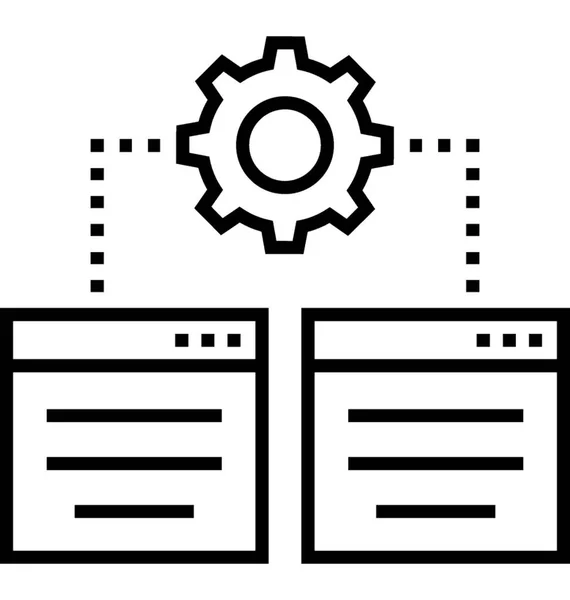 Ontwikkeling Site Structuur Lijn Vector Icon — Stockvector