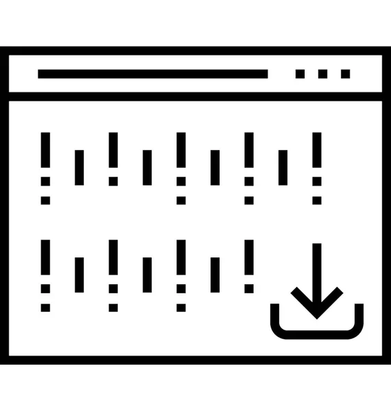 Säkra Data Inmatningsraden Vektor Symbol — Stock vektor