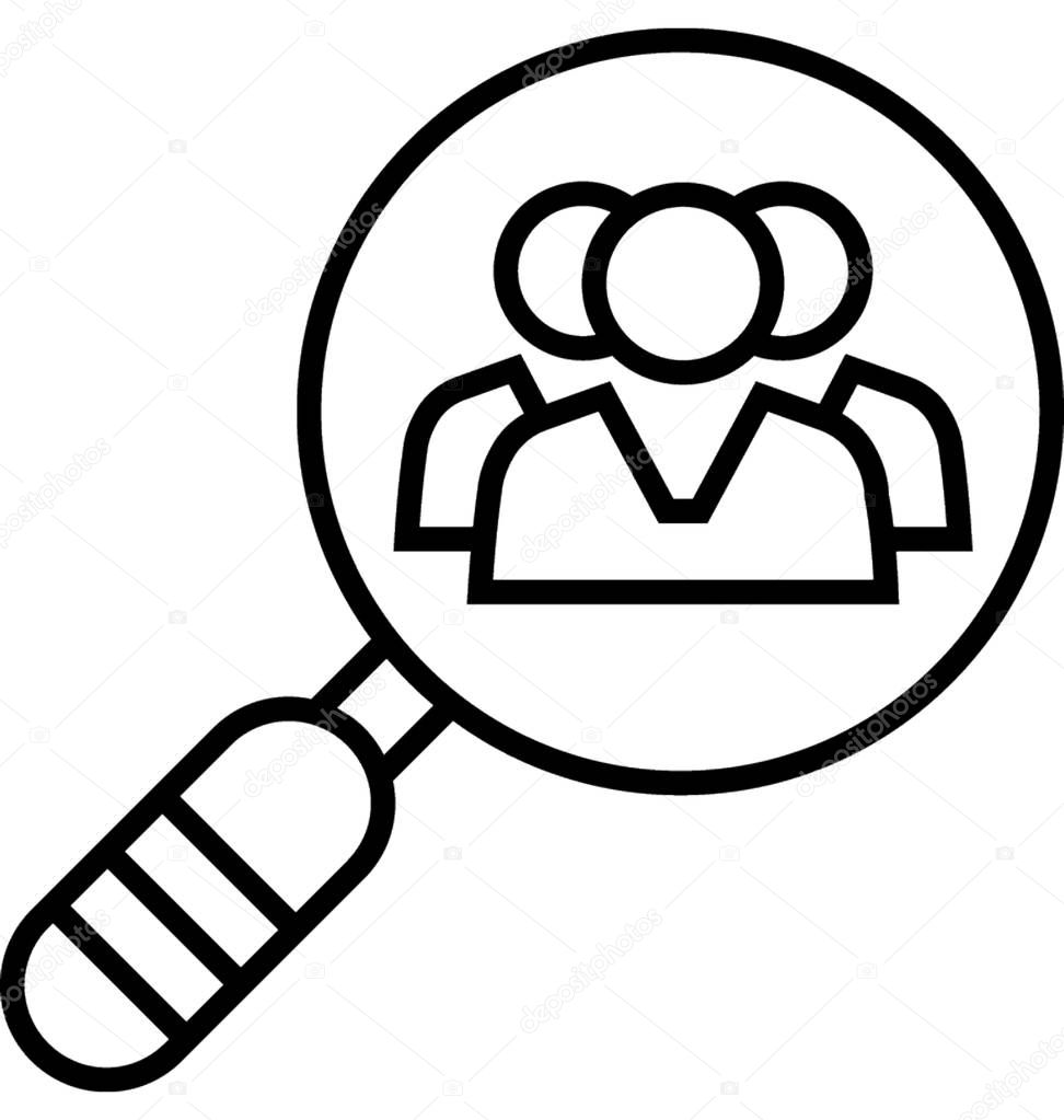 Target Audience Line Vector Icon