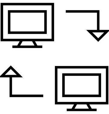 Veri paylaşımı satırı vektör simgesi